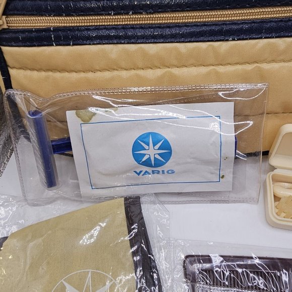 Vintage Varig Brazilian Airlines Business First Class Toiletry/Amenities Kit Bag - Picture 7 of 16